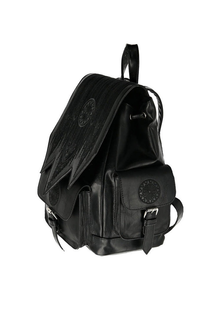 vegan leather gothic cathedral backpack