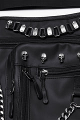 emo goth thigh harness bag