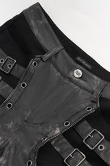 buckled vegan leather grunge goth jeans