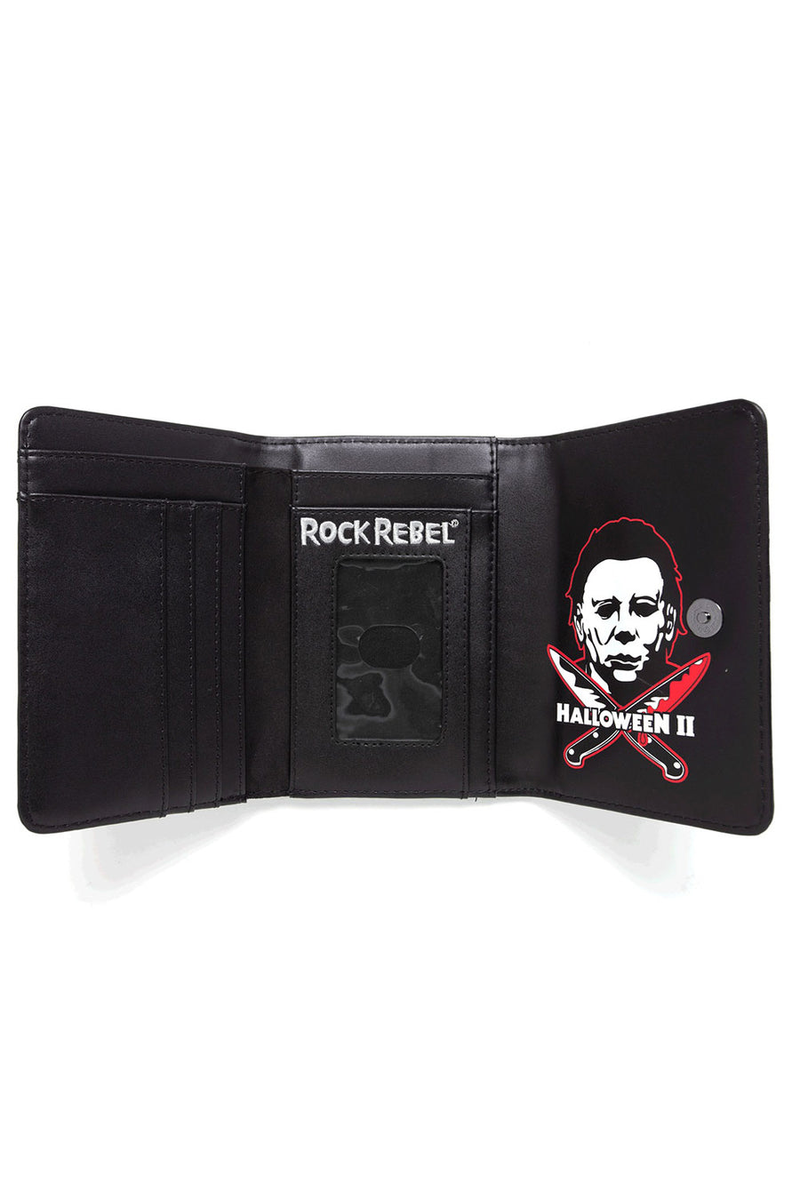 Cartera de tres pliegues con navajas de Michael Myers