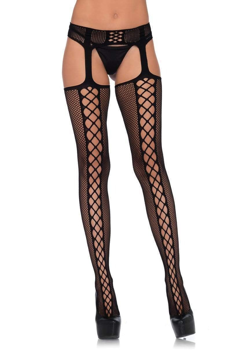 gothic lace up stockings