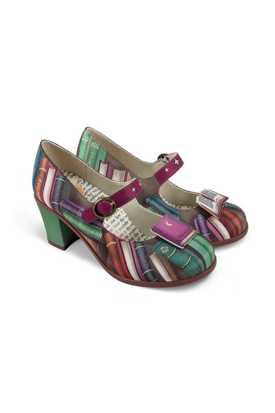 dark academia book mary jane pumps by hot chocolate designs 