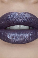 Deep muddy brown purple lipstick with creamy satin finish for goth punk emo makeup and edgy alternative beauty looks