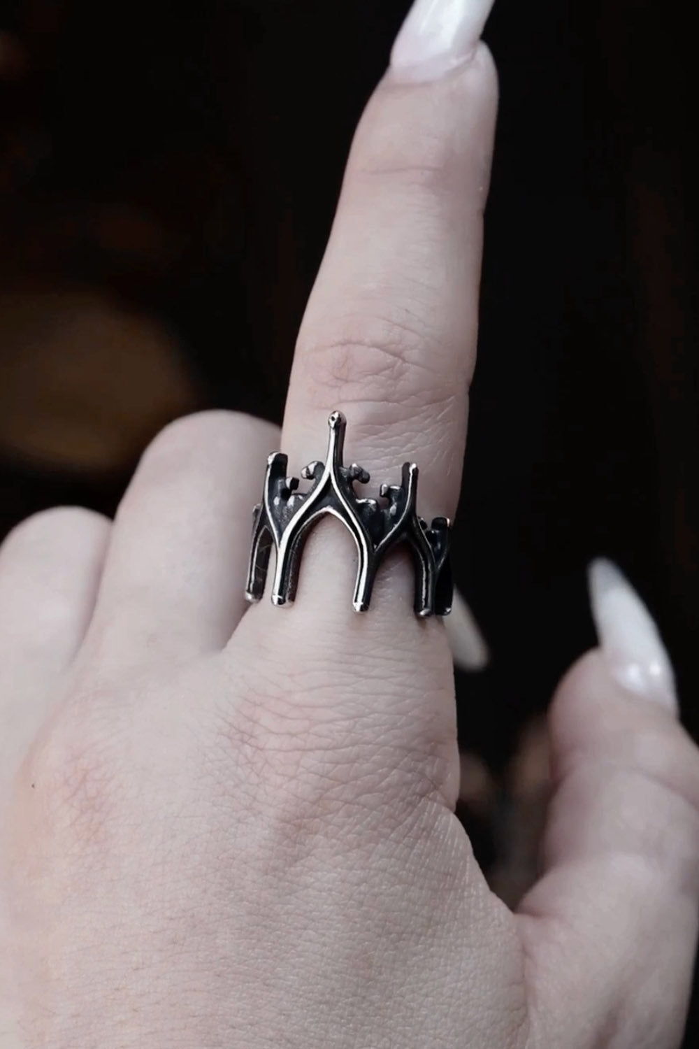 medieval crown gothic cathedral ring 