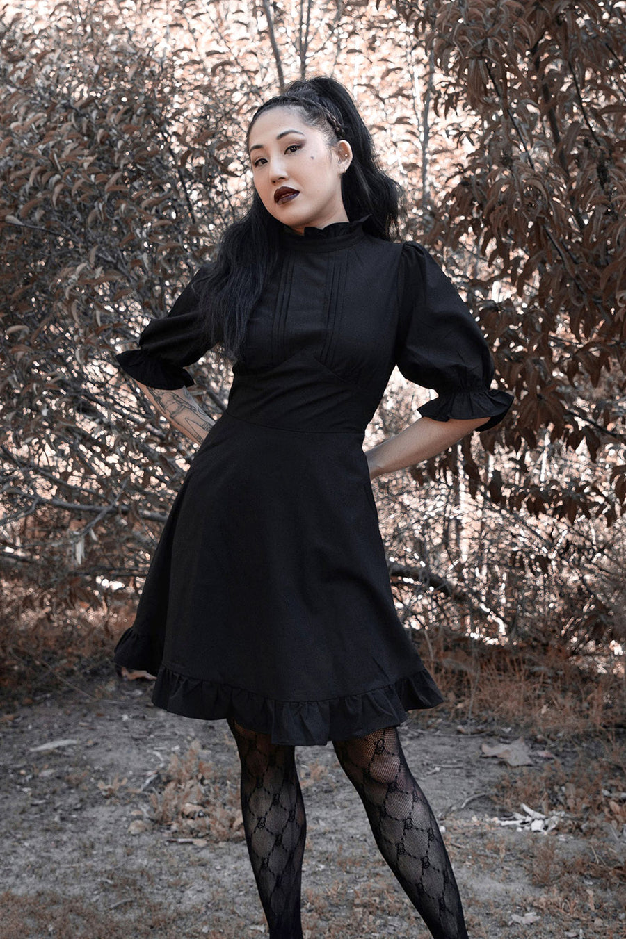 ruffled vintage inspired dress