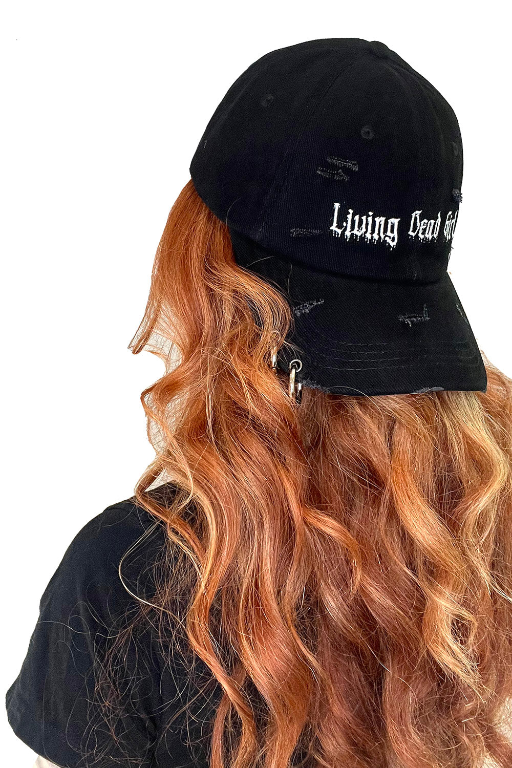 embroidered gothic cap