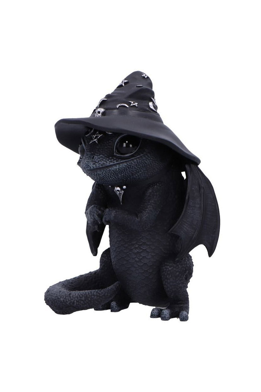gothic witch lizard statue