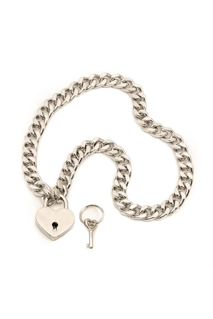 heart shaped padlock necklace