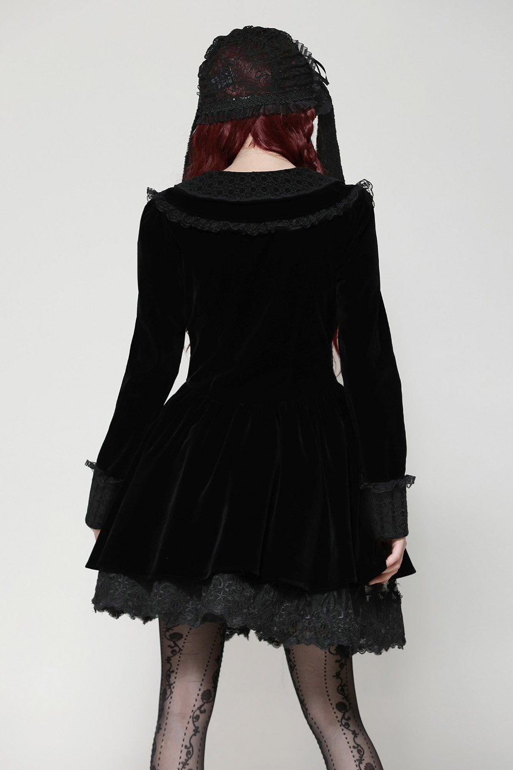 ruffled lace long black bunny rabbit eat hat