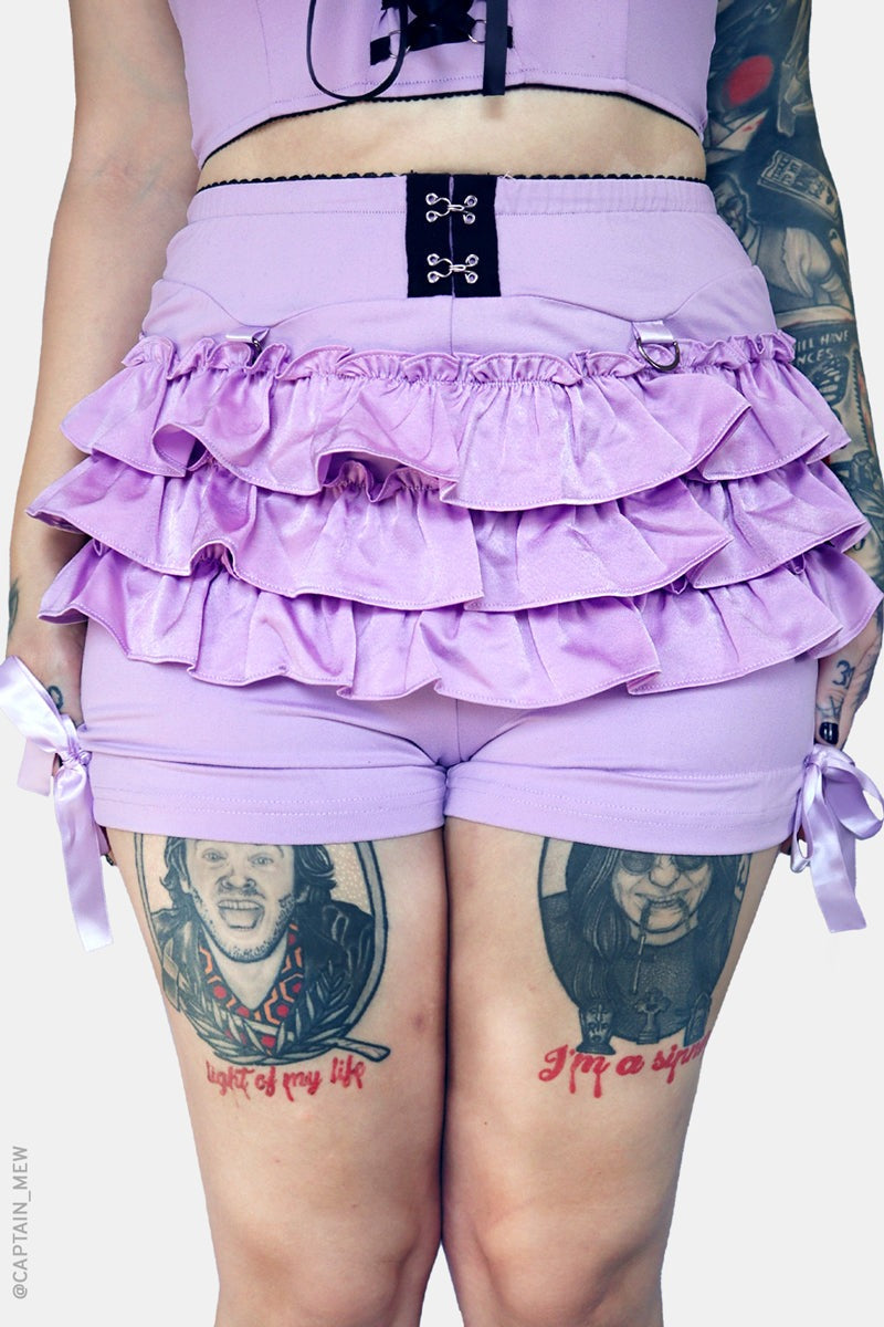 ruffled pastel purple bloomers