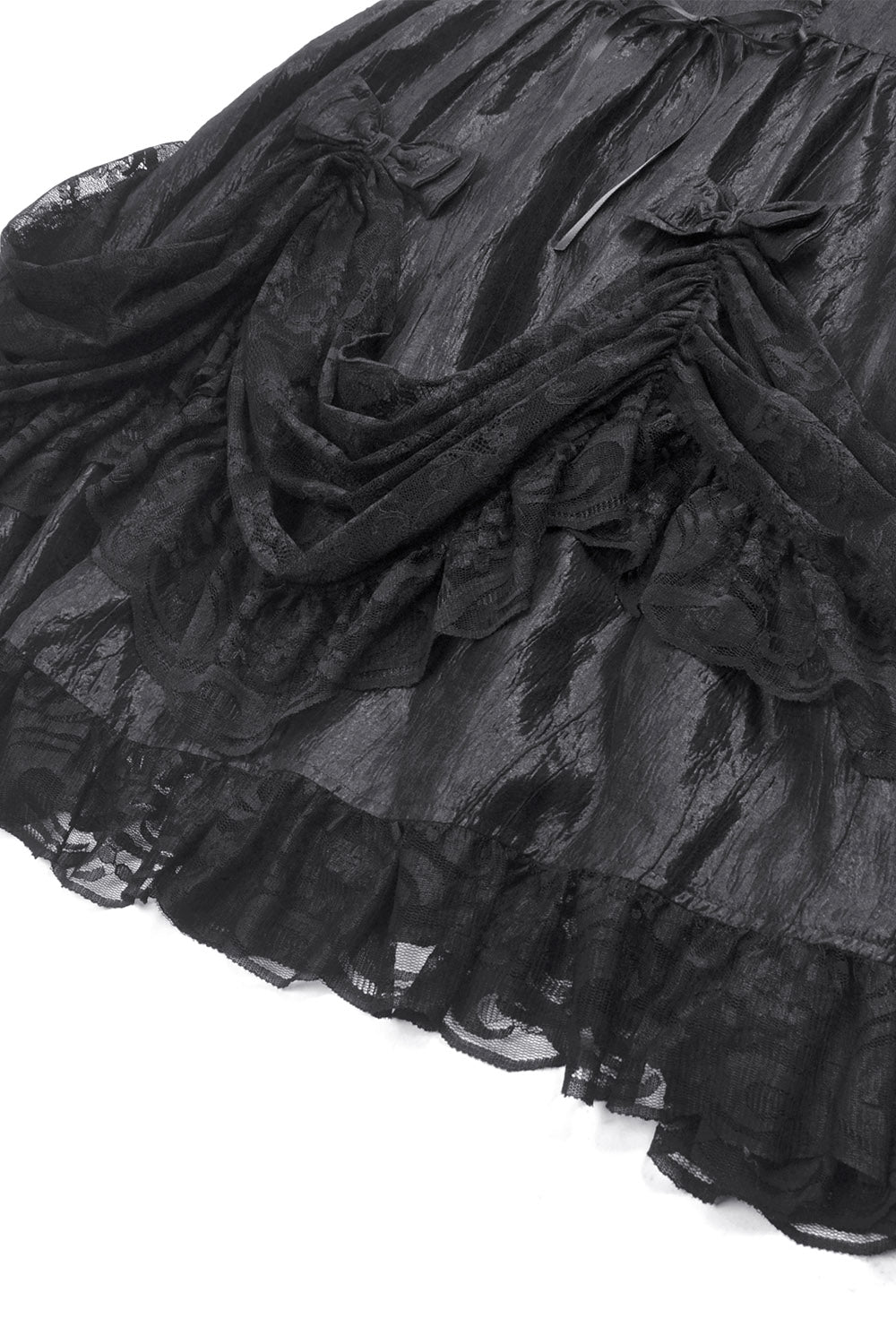 romantic bustle bow gothic bustle dress
