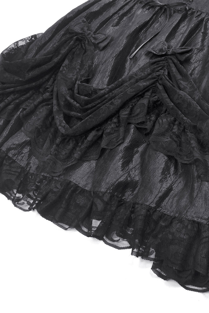 romantic bustle bow gothic bustle dress