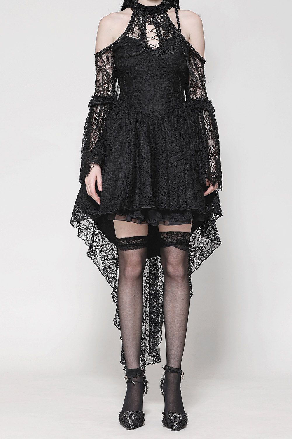Relic Black Lace Halter Dress VampireFreaks Relic Black Lace Halter Dress VampireFreaks