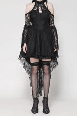 womens goth sexy cold shoulder dress