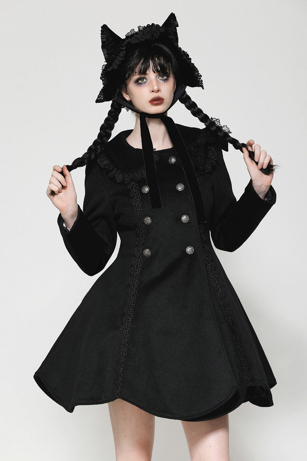 lolita goth cat hat