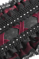romantic goth red and black lolita headband