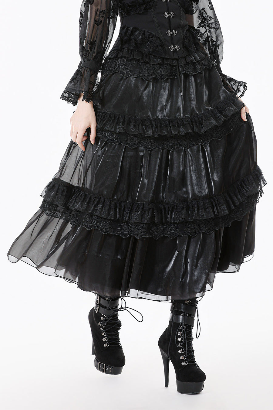 womens long goth skirt