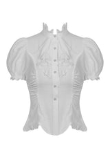 white puff sleeve vintage top