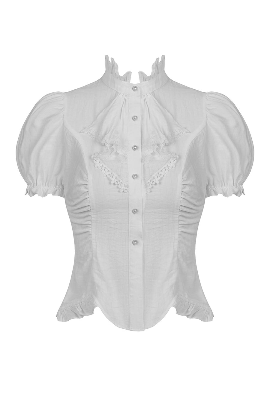 white puff sleeve vintage top
