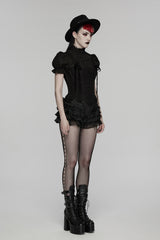 low waisted womens ruffled bloomer shorts