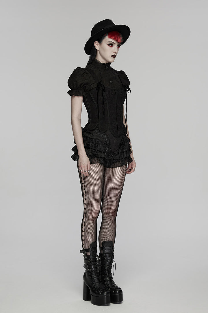 low waisted womens ruffled bloomer shorts