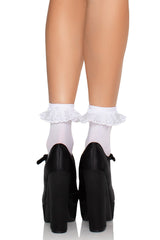 vintage inspired white socks