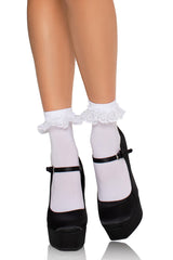 womens white anklet socks