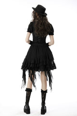 gothic lolita puffed shoulder top