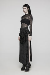 jacquered fabric gothic skirt