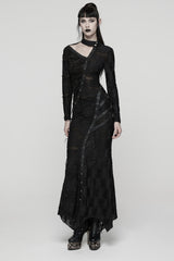 attached collar gothic dress