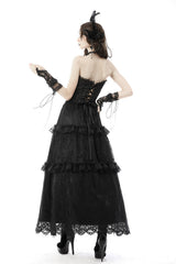 ruffled victorian goth skirt