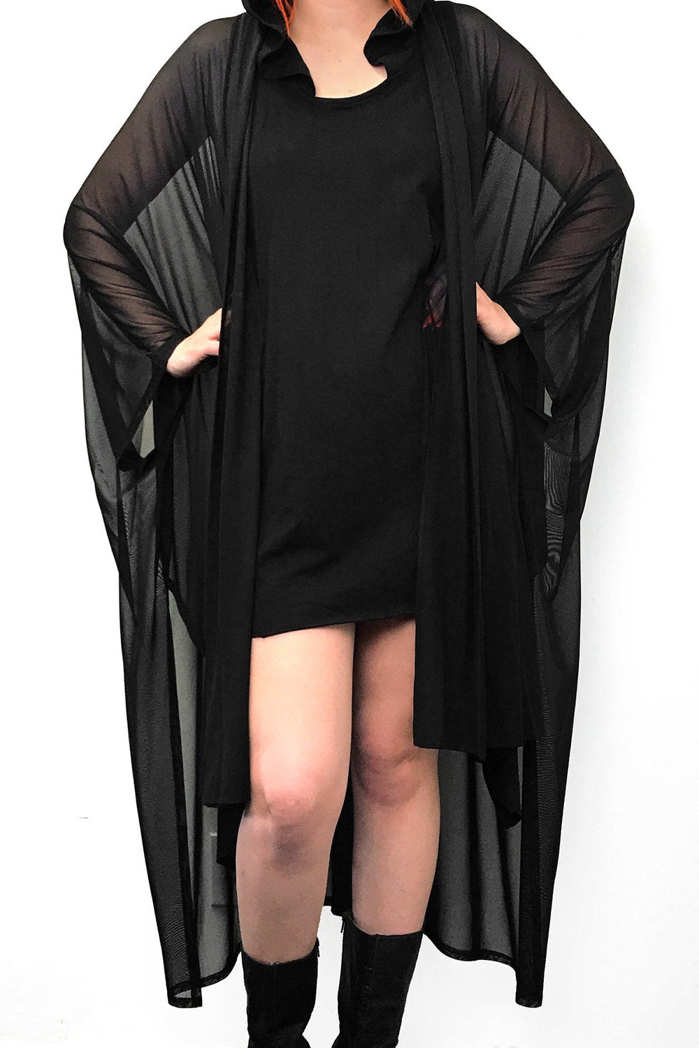 womens mesh long whimsigoth capelet