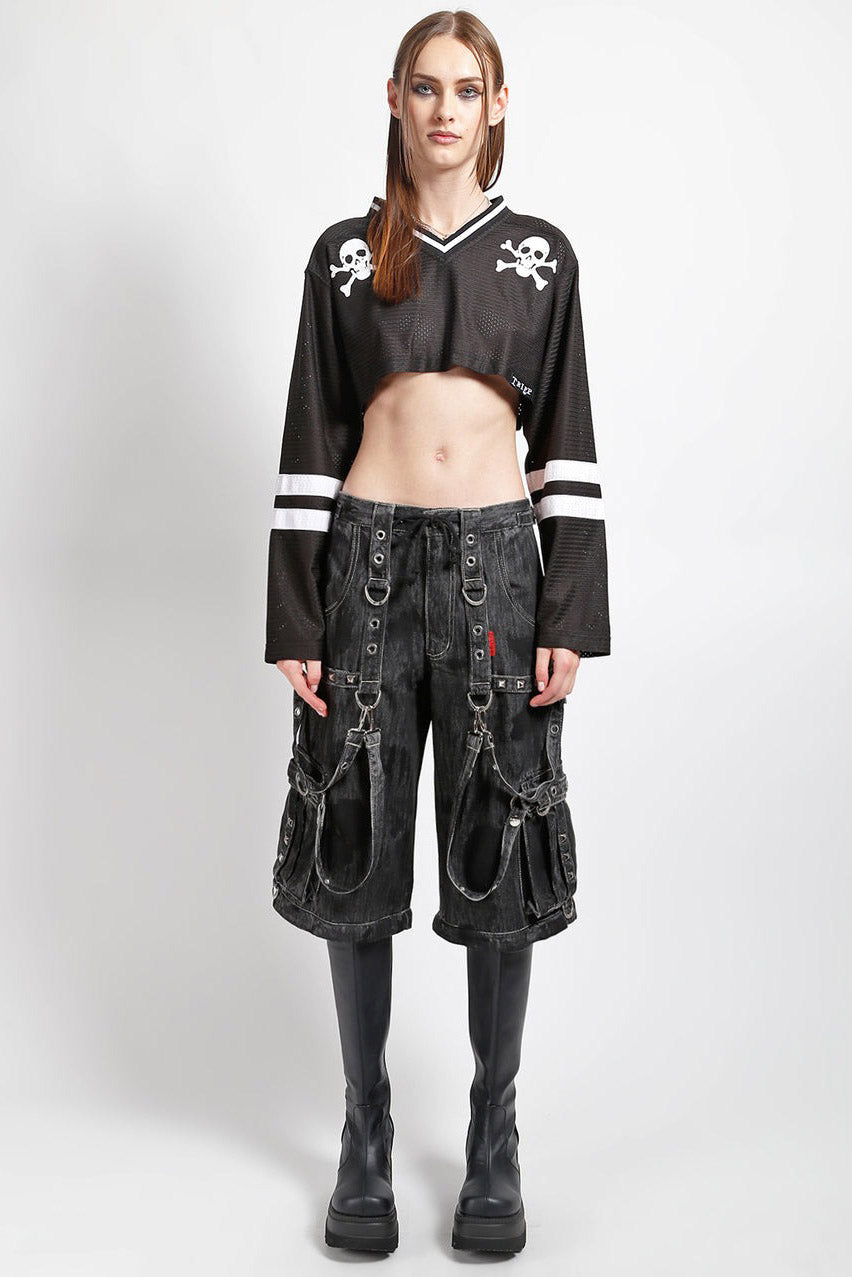 Tripp NYC Denim Strap Pants [Black Ink Wash] – VampireFreaks