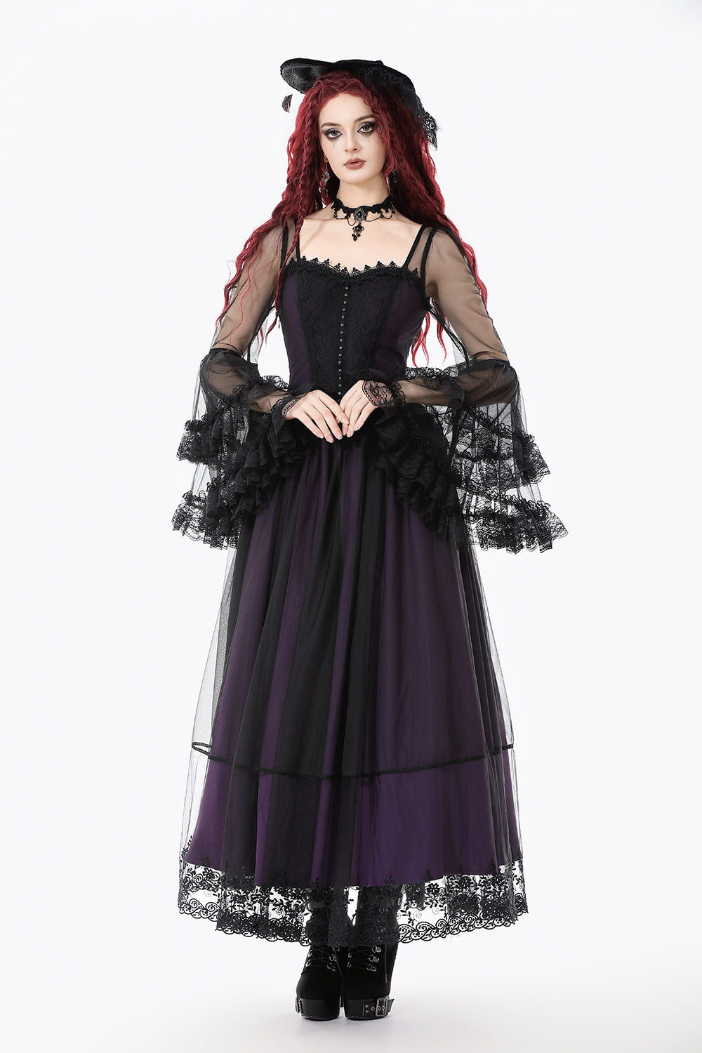 vintage long lace dress