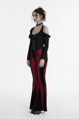 flared long sleeve gothic top