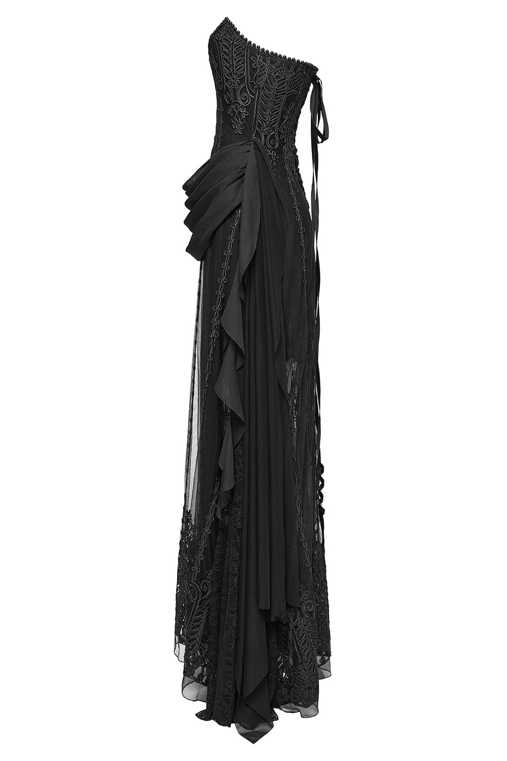 gothic wedding dress with lace up back