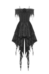 Mischief Maker Tattered Off Shoulder Dress