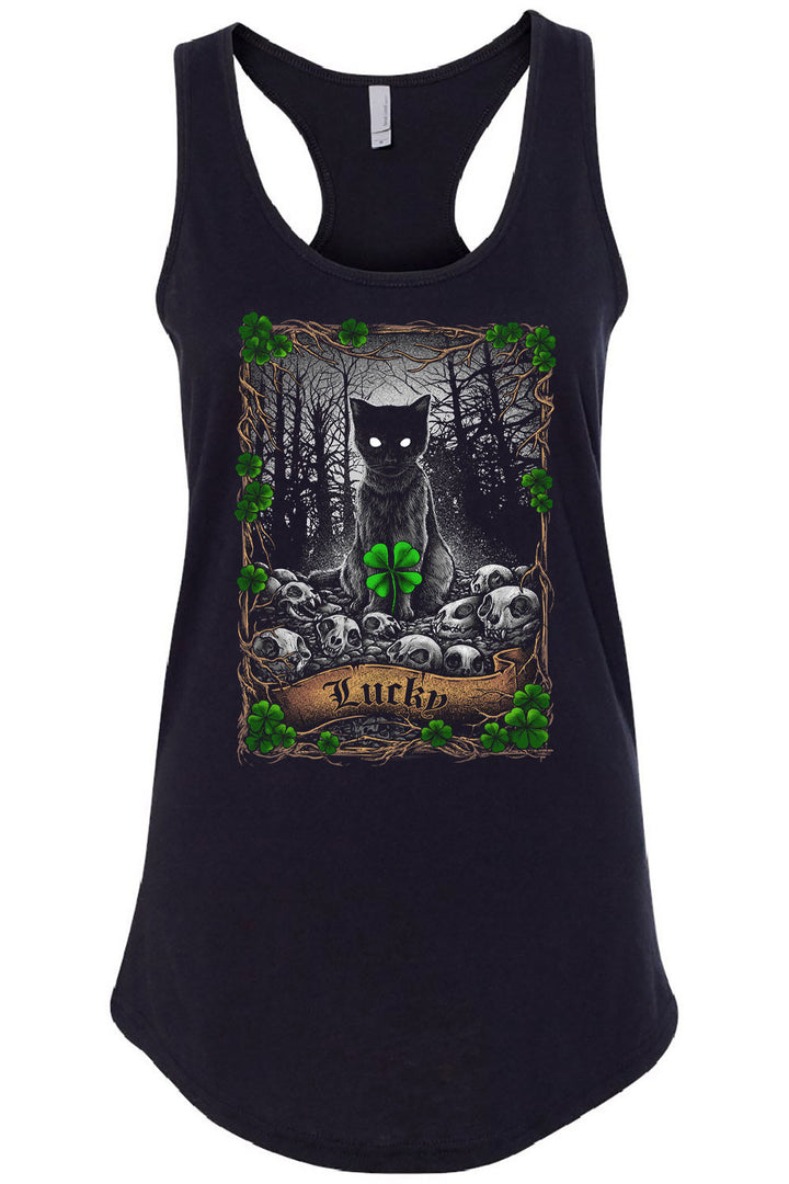 womens gothic st. patrick's day tank top