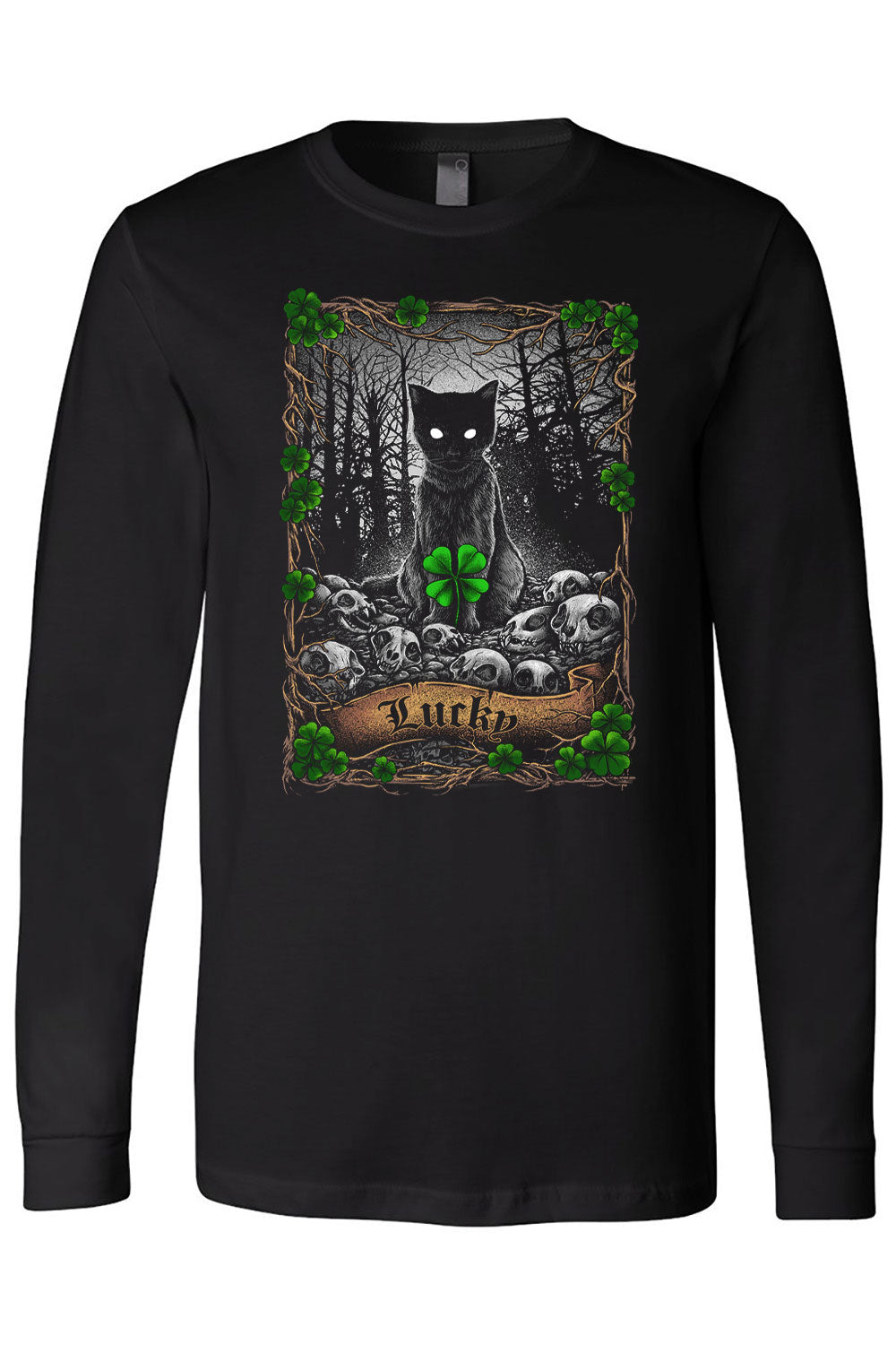 gothic st. patrick's day long sleeve t-shirt