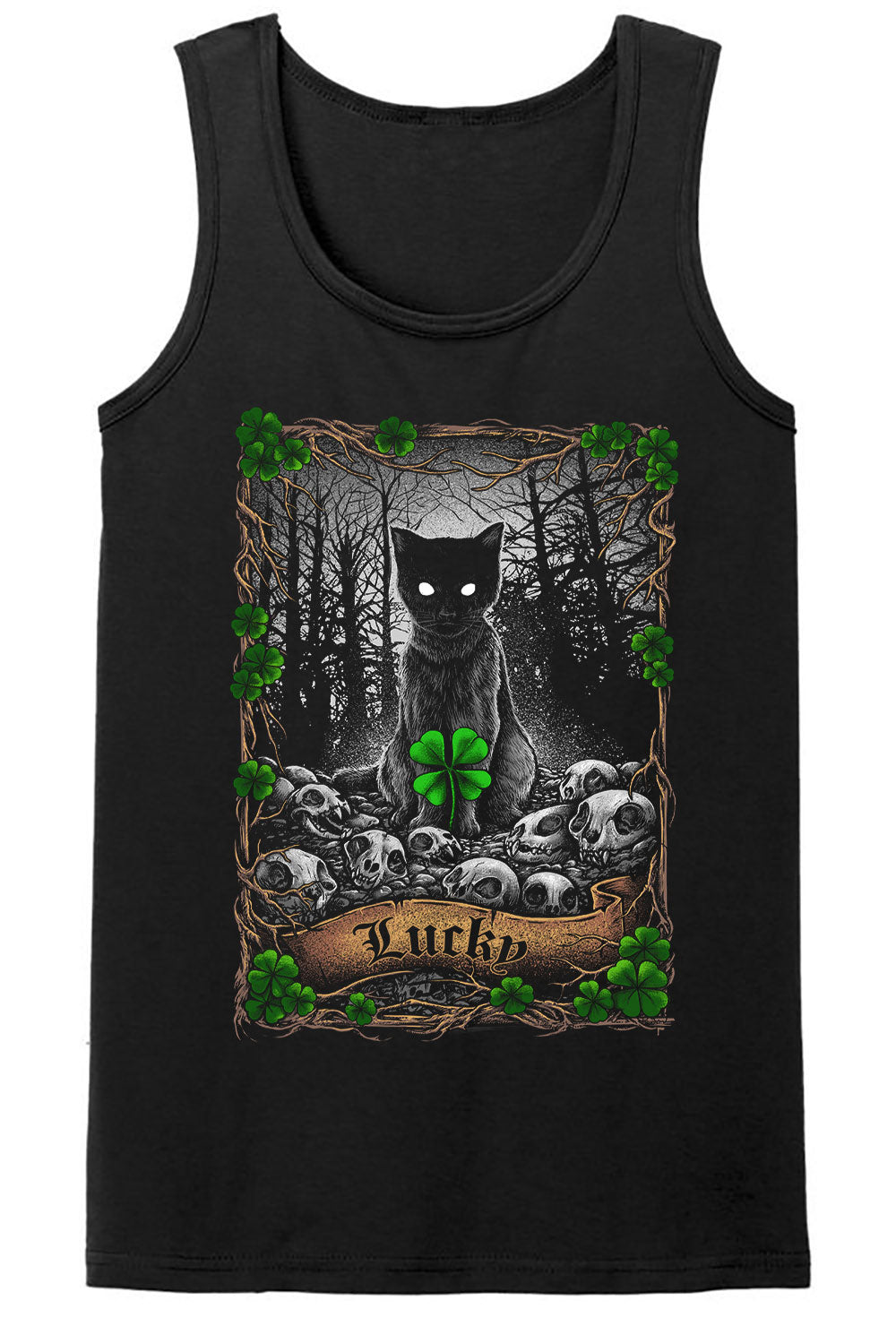 gothic st. patrick's day tank top