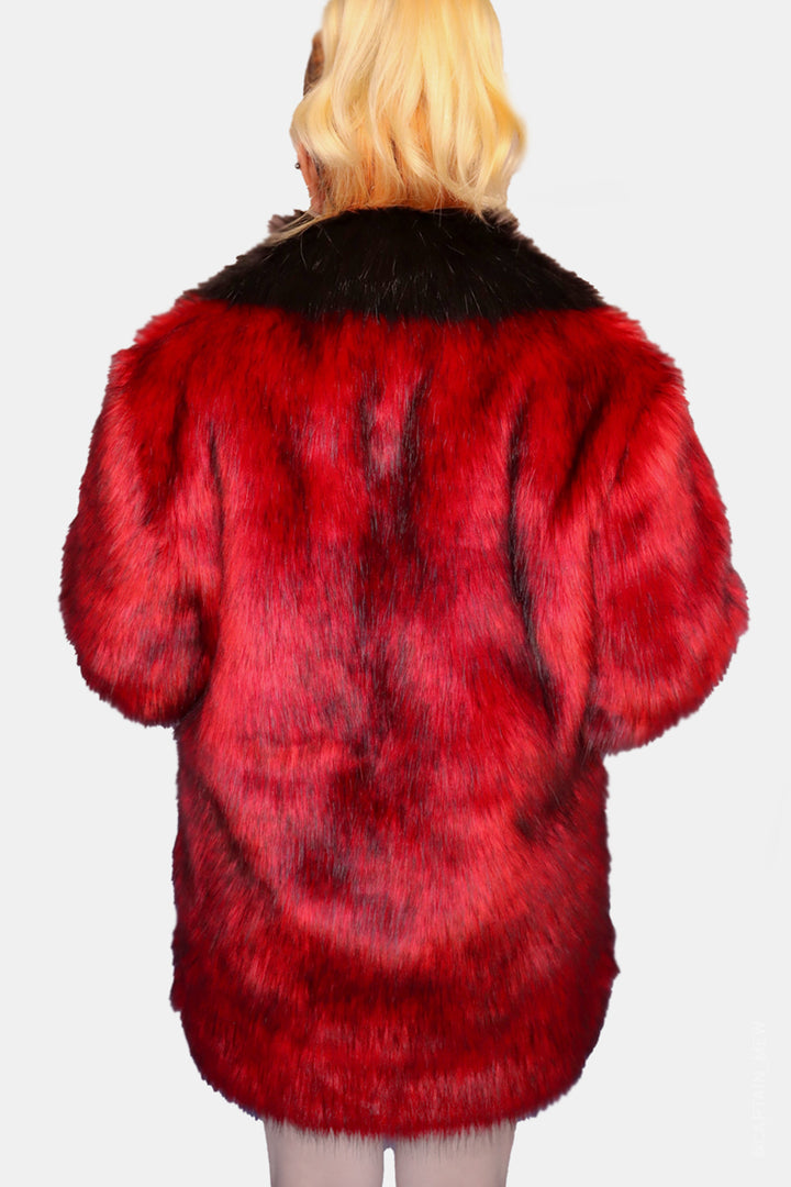 womens fux fur winter jacket