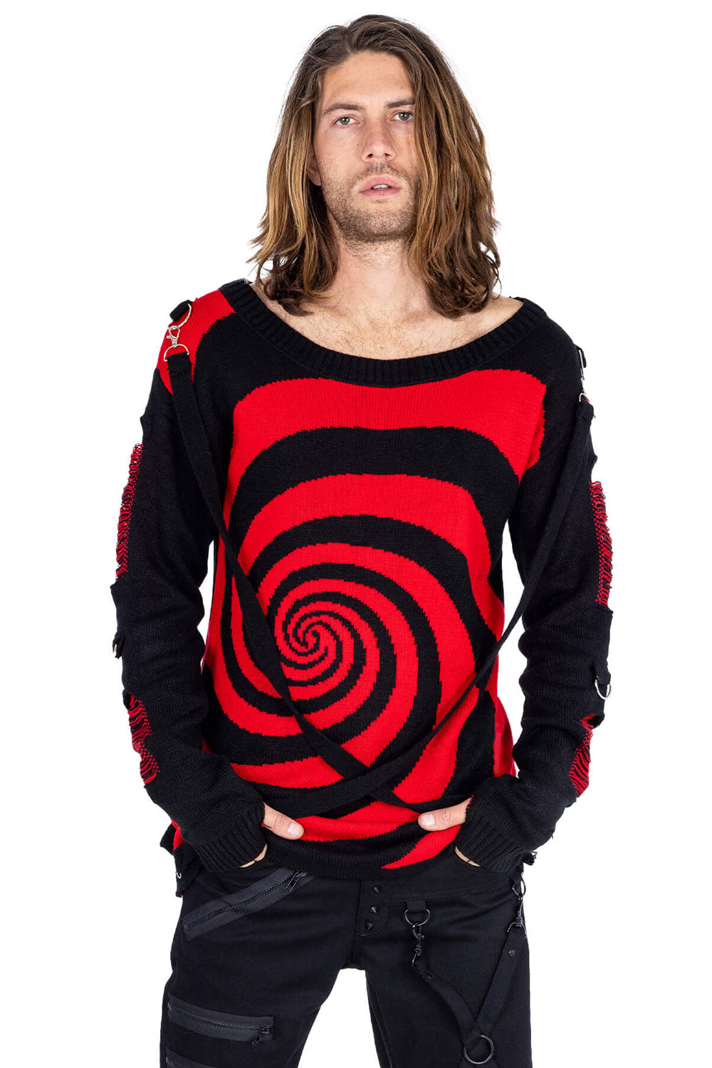 cyber goth spiral sweater