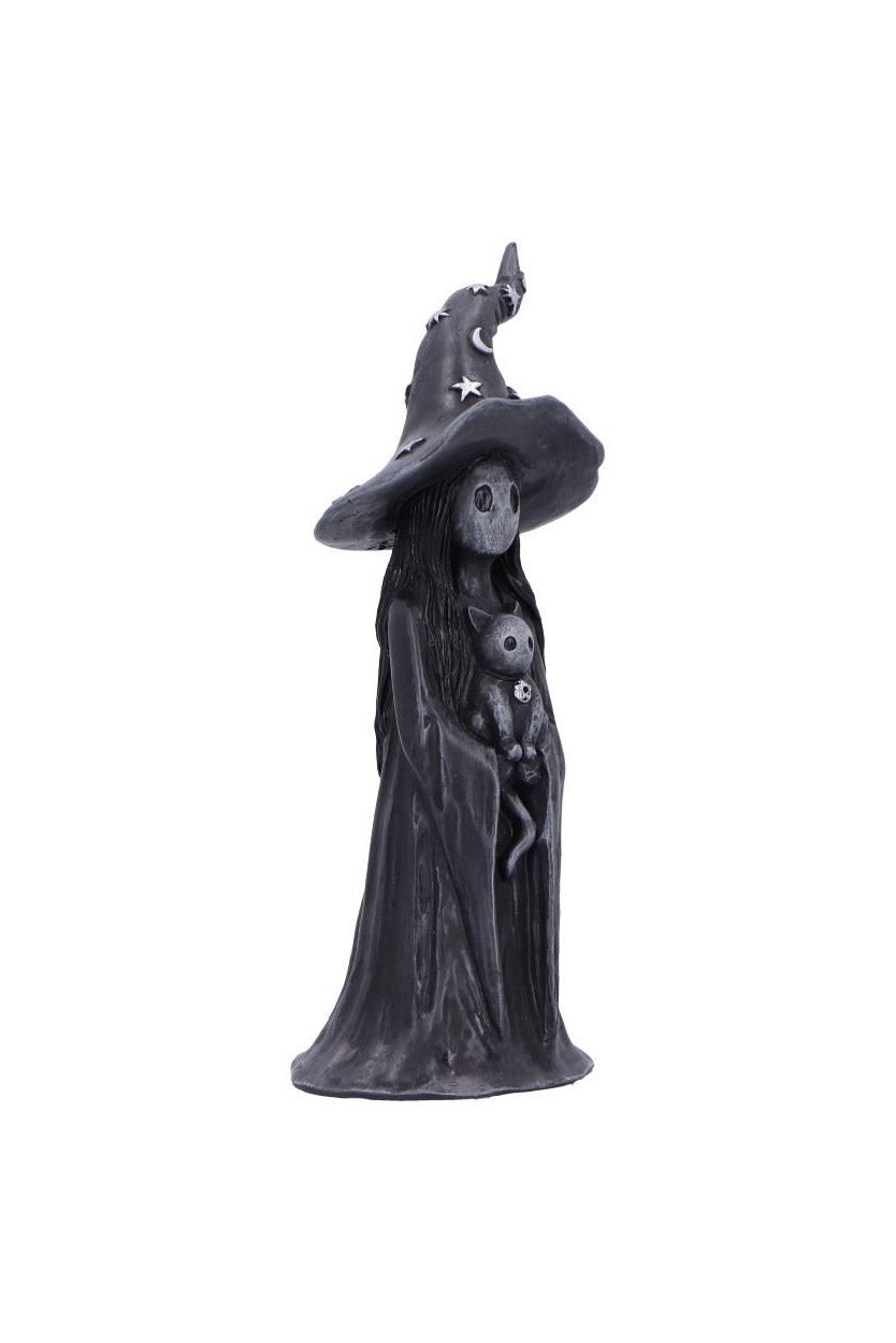 resin witch and cat statue by nemesis now
