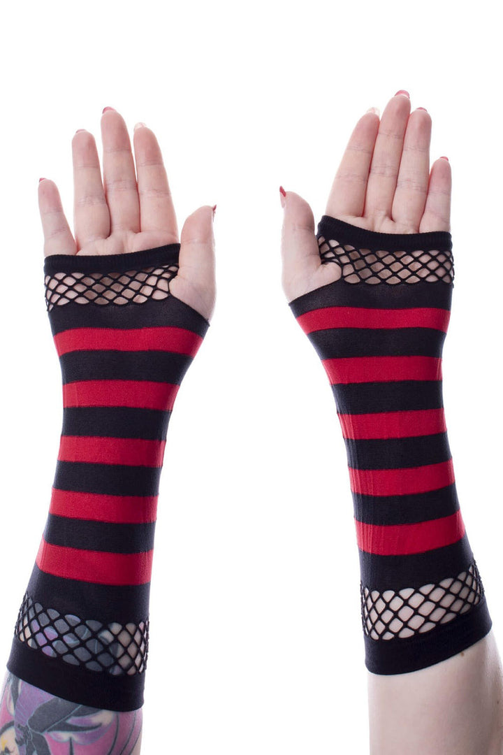 fishnet gloves with thumbholes
