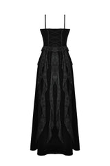 womens lace peplum gothic gown 