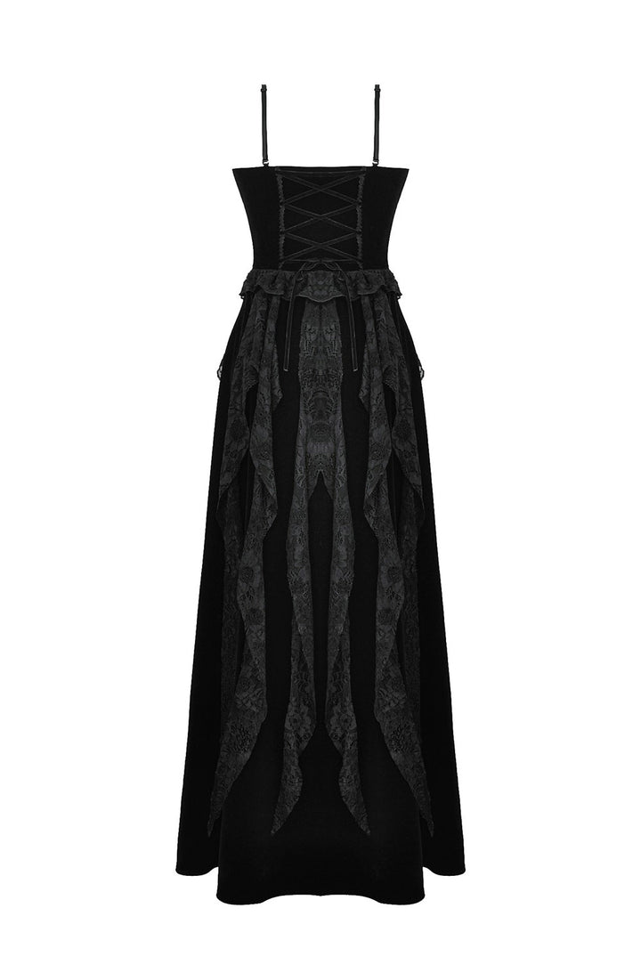 womens lace peplum gothic gown 