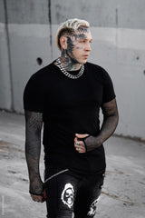 mens emo top with thumbholes 