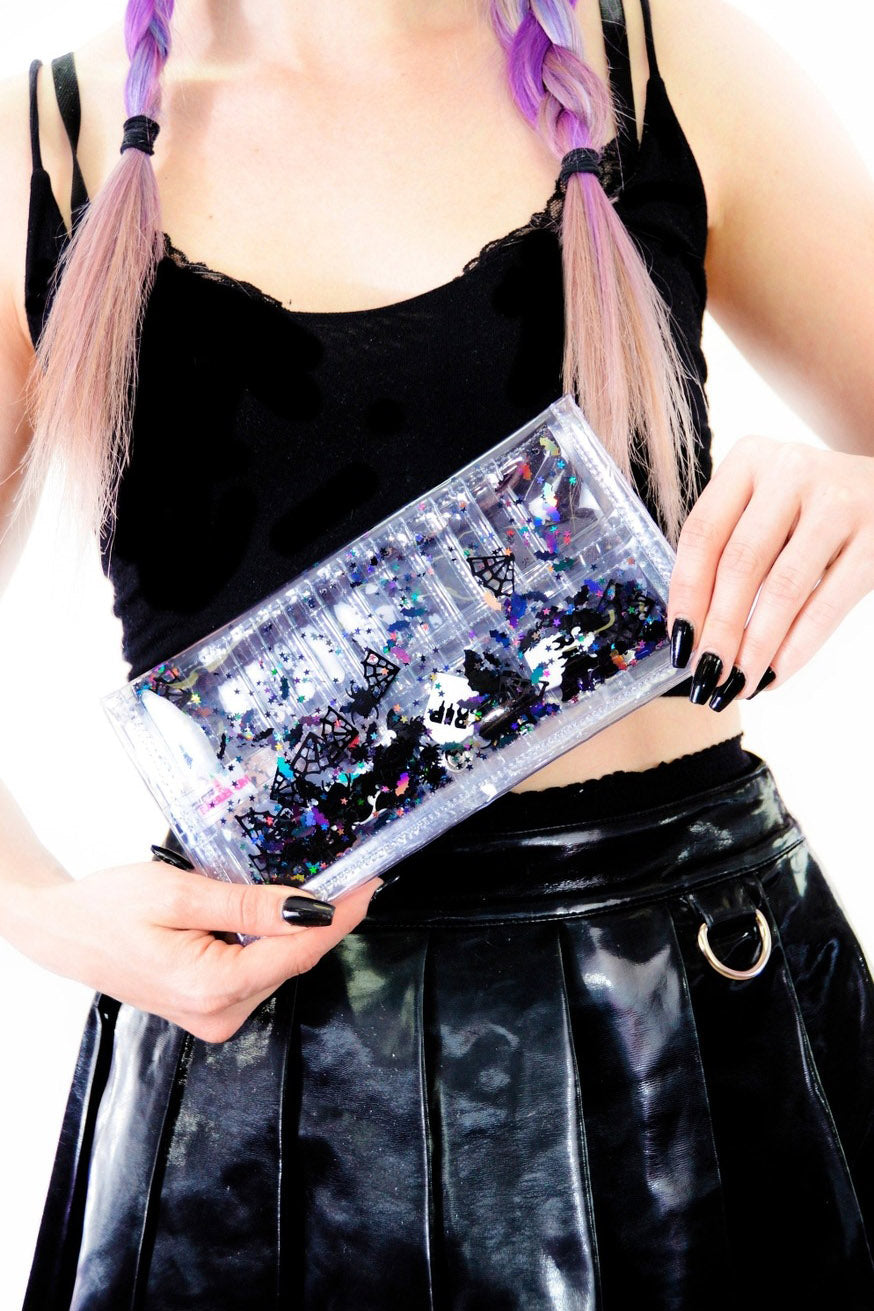 2000s goth clear vinyl wallet