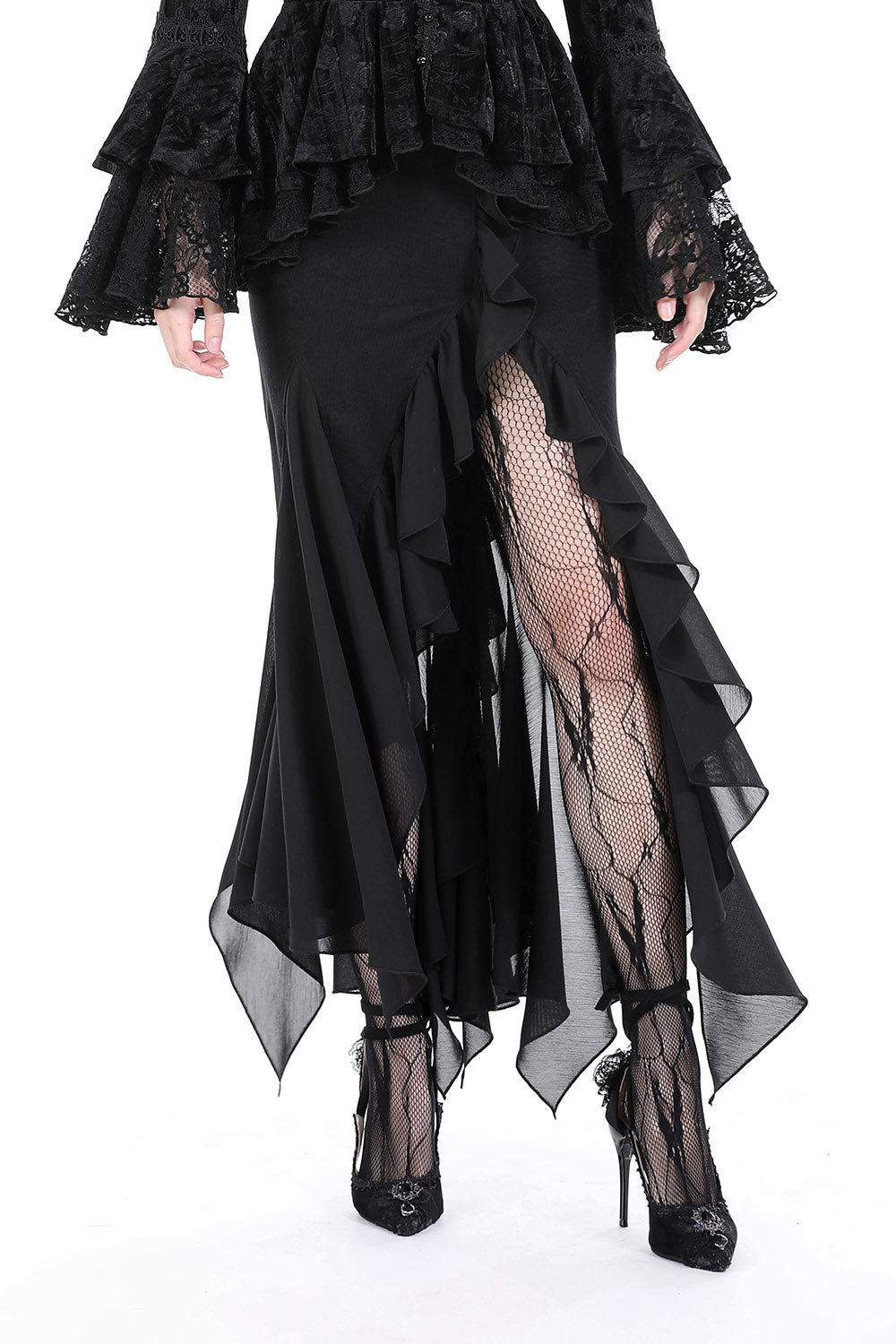 ruffled gothic skirt