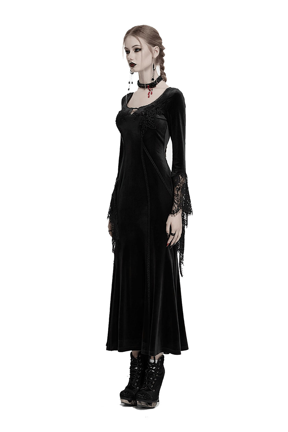 long velvet gothic gown by punk rave